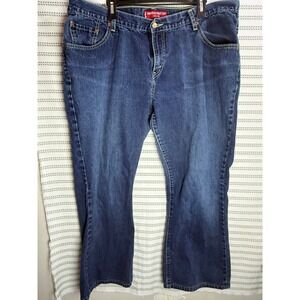 Levis Y2K Womens Nouveau 515 Boot Cut Jeans Blue Stretch Denim Pants Size 18 M
